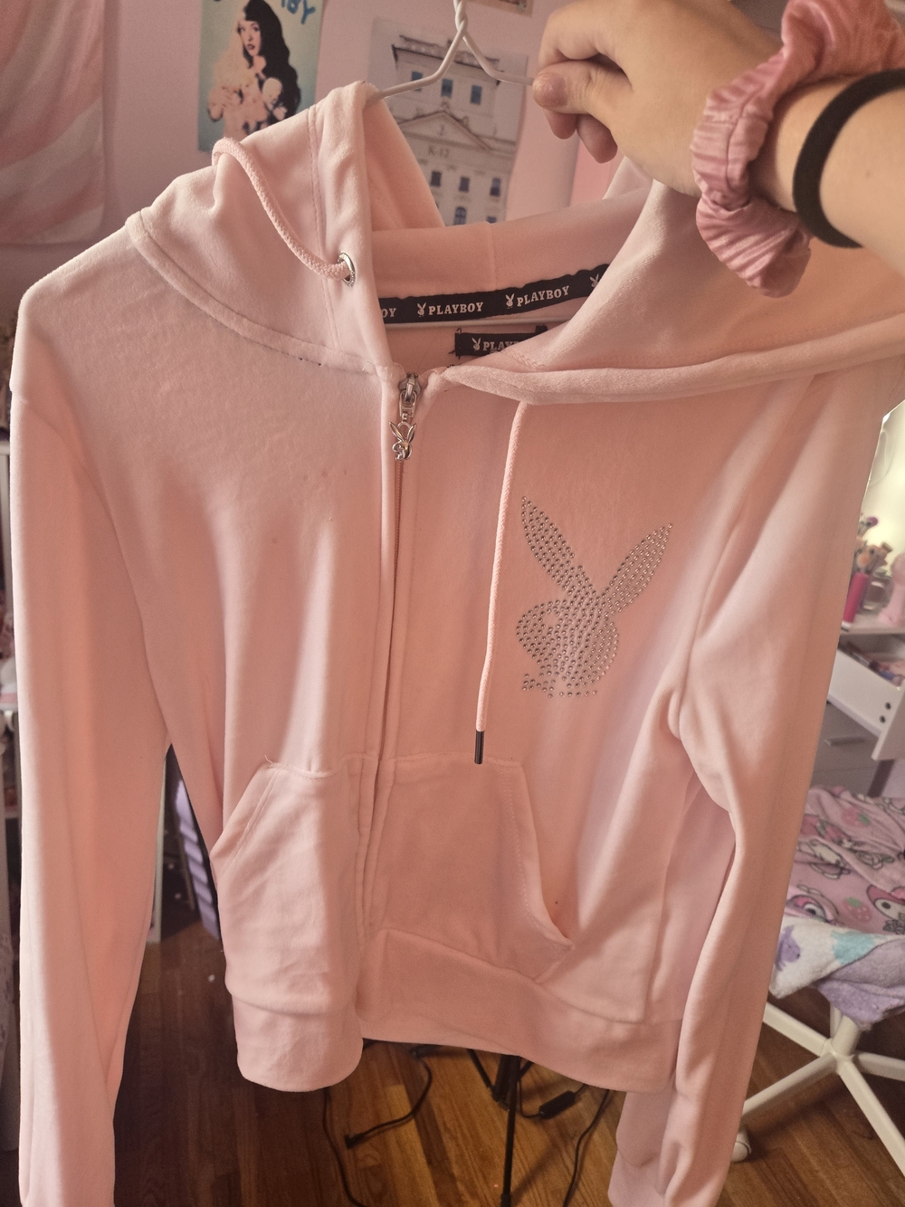Women's Pink Zip-up Hoodie with pants